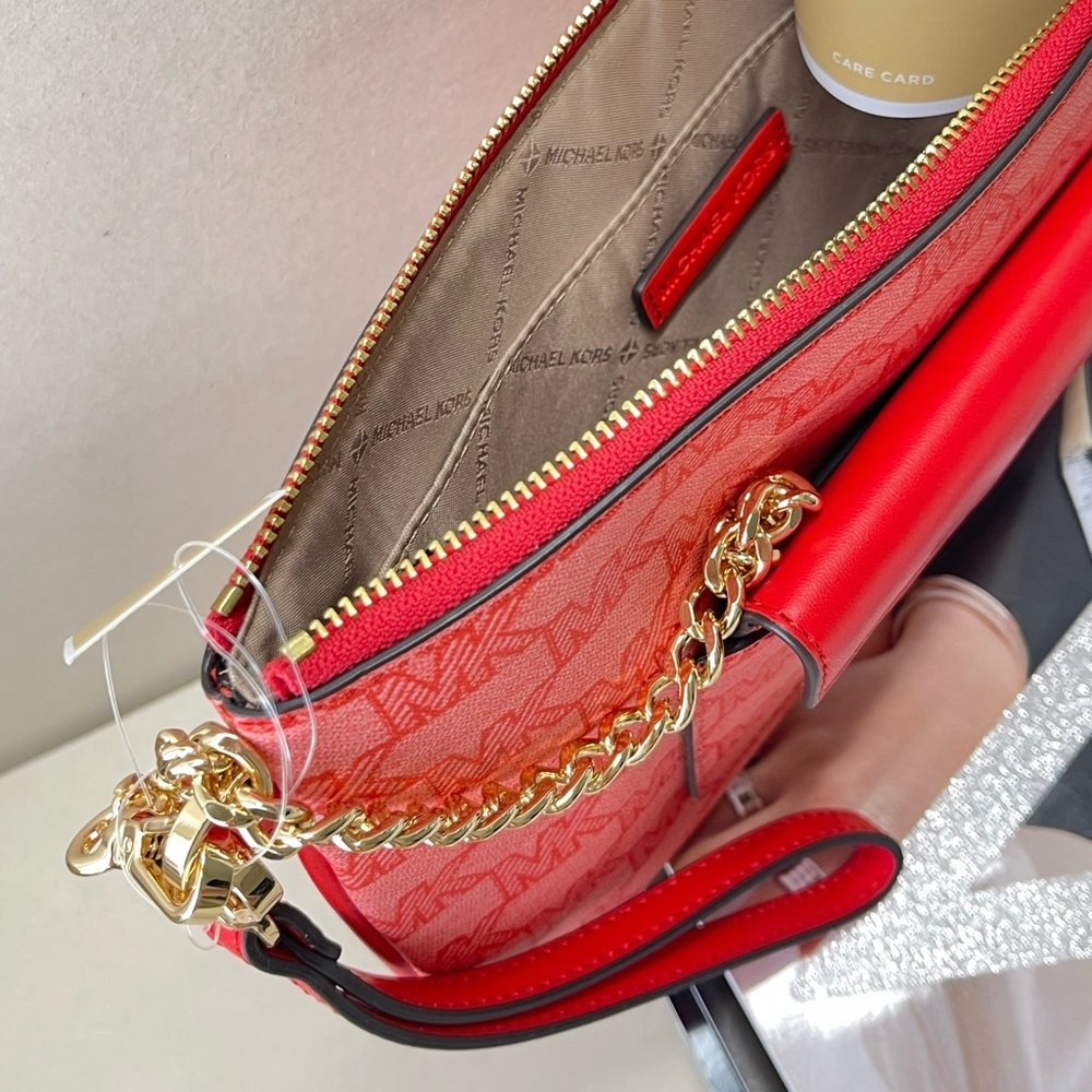 (new+tag) Michael Kors jet set large wristlet clutch plus detachable card case - Picture 5 of 9